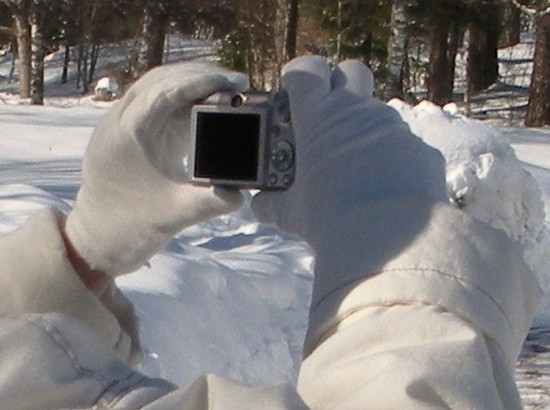 Fotograf i Vinterlandskap